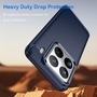 F�r Xiaomi 15 Pro Schock Carbon Design Textur TPU Handy H�lle Blau