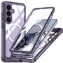 Fr Samsung Galaxy S25 5G MagSafe Full 360 Grad Hybrid Bumper Lila
