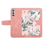 F�r Samsung Galaxy S25 Kunstleder Book Wallet Blumen Tasche H�lle Rosa