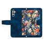 F�r Samsung Galaxy S25 Kunstleder Wallet Blumen Tasche H�lle D- Blau