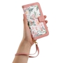 F�r Xiaomi Redmi 14C 4G Kunstleder Wallet Blumen Tasche H�lle Rosa