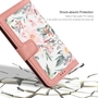 F�r Xiaomi Redmi 14C 4G Kunstleder Wallet Blumen Tasche H�lle Rosa