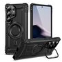 F�r Samsung Galaxy S25 Ultra Hybrid MagSafe Ring Schutz H�lle Schwarz