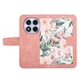 F�r Xiaomi Redmi Note 14 Pro 5G Kunstleder Book Blumen H�lle Case Rosa