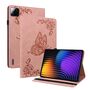 F�r Xiaomi Pad 7 / Pad 7 Pro Schmetterling Kunstleder Tasche Case Pink