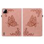 F�r Xiaomi Pad 7 / Pad 7 Pro Schmetterling Kunstleder Tasche Case Pink