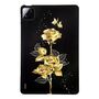 F�r Xiaomi Pad 7 / Pad 7 Pro TPU Gold Rose Motiv Design Schutz H�lle