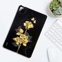 F�r Xiaomi Pad 7 / Pad 7 Pro TPU Gold Rose Motiv Design Schutz H�lle