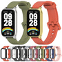 F�r Xiaomi Smart Band 9 Active / Redmi Band 3 Silikon Arm Band mit Metallrahmen