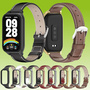 F�r Xiaomi Smart Band 9 Active / Redmi Band 3 Leder Arm Band mit Metallrahmen
