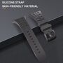 F�r Apple Watch Series 10 46mm Silikon Armband mit Metall Geh�use Case