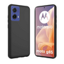 F�r Motorola Moto G85 5G Silikon TPU Schutz H�lle Cover d�nn Schwarz 