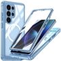 F�r Samsung Galaxy S25 Ultra 5G MagSafe 360 Grad Hybrid Bumper H- Blau