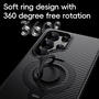 F�r Samsung Galaxy S25 Ultra MagSafe Carbon Design TPU 360 Ring H�lle