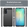 F�r Samsung Galaxy A26 5G Carbon Design Textur TPU Handy H�lle Schwarz