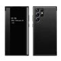 F�r Samsung Galaxy S25 Ultra 5G Mirror View Smart Cover H�lle Schwarz