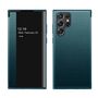 F�r Samsung Galaxy S25 Ultra 5G Mirror View Smart Cover H�lle Gr�n