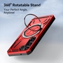 F�r Samsung Galaxy S25 Plus 5G Armor II MagSafe Magnet Ring H�lle Rot