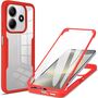 F�r Xiaomi Redmi Note 14 5G Full 360 Grad Acrylic Hybrid TPU H�lle Rot
