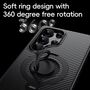 F�r Samsung Galaxy S25 Ultra MagSafe Carbon Design TPU 360 Ring H�lle