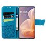 F�r Motorola Moto G85 Kunstleder Schmetterling Book Wallet H�lle Blau