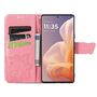 F�r Motorola Moto G85 Kunstleder Schmetterling Book Wallet H�lle Pink
