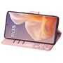 F�r Motorola Moto G85 Kunstleder Schmetterling Book Wallet H�lle Rosa