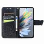 F�r ZTE Blade A75 4G Kunstleder Schmetterling Wallet H�lle Schwarz