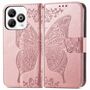 F�r ZTE Blade A75 4G Kunstleder Schmetterling Wallet H�lle Tasche Rosa