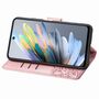 F�r ZTE Blade A75 4G Kunstleder Schmetterling Wallet H�lle Tasche Rosa
