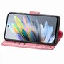 F�r ZTE Blade A75 4G Kunstleder Schmetterling Wallet H�lle Tasche Pink
