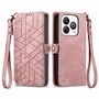 F�r ZTE Blade A75 4G Design Kunstleder Zipper Book Wallet Tasche Rosa