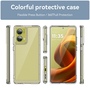 F�r Motorola Moto G85 Colorful TPU Acryl Hybrid H�lle Case Transparent