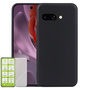 F�r Google Pixel 9a Silikon TPU Schutz H�lle Schwarz + H9 Hart Glas