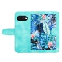 F�r Google Pixel 9a Kunstleder Book Wallet Blumen Tasche H�lle Gr�n