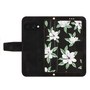 Fr Google Pixel 9a Kunstleder Book Wallet Blumen Tasche Hlle Schwarz