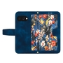 F�r Google Pixel 9a Kunstleder Book Wallet Blumen Tasche H�lle D- Blau