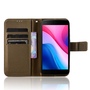 F�r ZTE Blade A35 Lite Design Wallet Kunstleder H�lle Tasche Braun