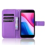 F�r ZTE Blade A35 Lite Design Book Wallet Kunstleder H�lle Tasche Lila