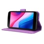 F�r ZTE Blade A35 Lite Design Book Wallet Kunstleder H�lle Tasche Lila