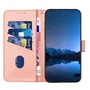 F�r Xiaomi Redmi Note 14 Pro 5G Carbon Fiber Kunstleder H�lle Rosa