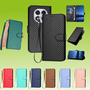 Fr verschiedene Smartphones Carbon Fiber Kunstleder Hlle Tasche