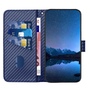 F�r Xiaomi Redmi Note 14 Pro Plus Carbon Fiber Kunstleder H�lle D Blau