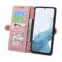 F�r Samsung Galaxy A56 / A36 Kunstleder Zipper Book Wallet Tasche Rosa