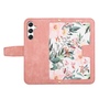 F�r Samsung Galaxy A56 / A36 Kunstleder Wallet Blumen Tasche Case Rosa