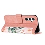 F�r Samsung Galaxy A56 / A36 Kunstleder Wallet Blumen Tasche Case Rosa
