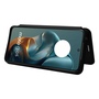 F�r Motorola Moto E15 Moto G05 Carbon Faser Flip Schutz H�lle Schwarz