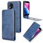 F�r ZTE Blade A35 Lite Vertikale Flip Handy Tasche H�lle Cover Blau
