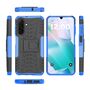 F�r Samsung Galaxy A26 5G Tire Textur TPU / PC H�lle Halterung Blau