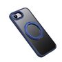 F�r Apple iPhone 16e Frosted 360 Ring MagSafe TPU + PC H�lle Case Blau